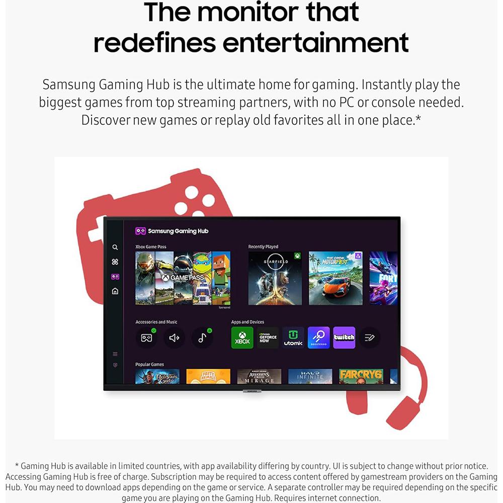 Samsung 32" Smart Monitor M7 (M70D) 4K UHD with Streaming TV, Speakers and USB-C