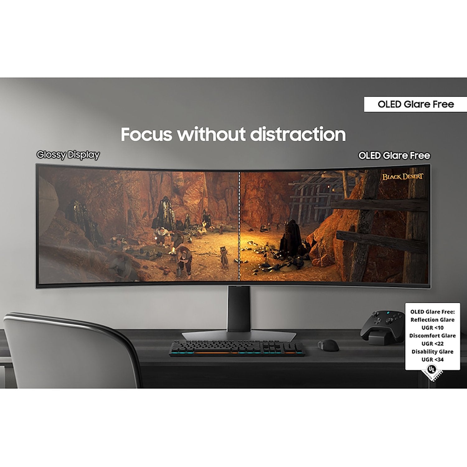 Samsung 49" Odyssey DQHD (5,120x1440) 240Hz OLED G9 Curved Gaming Monitor