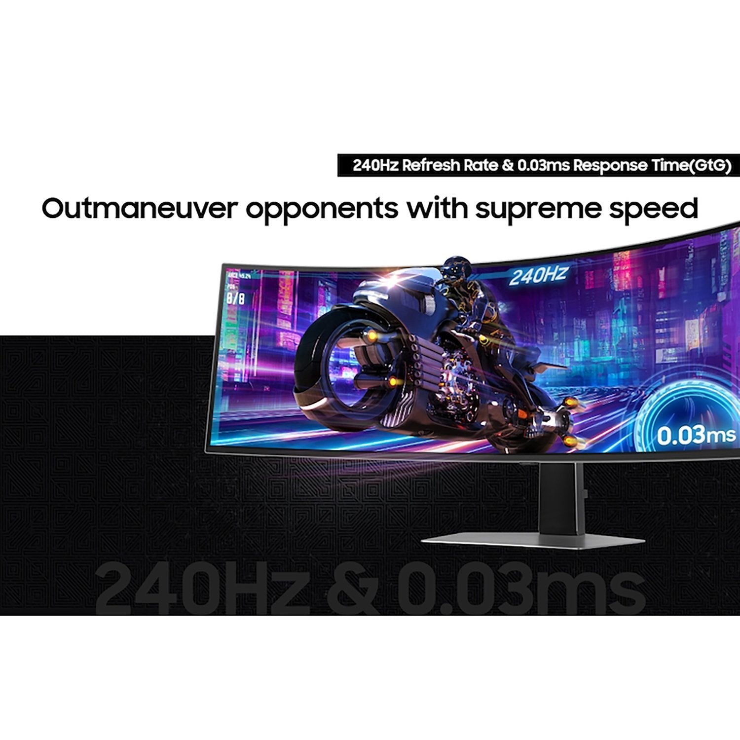 Samsung 49" Odyssey DQHD (5,120x1440) 240Hz OLED G9 Curved Gaming Monitor