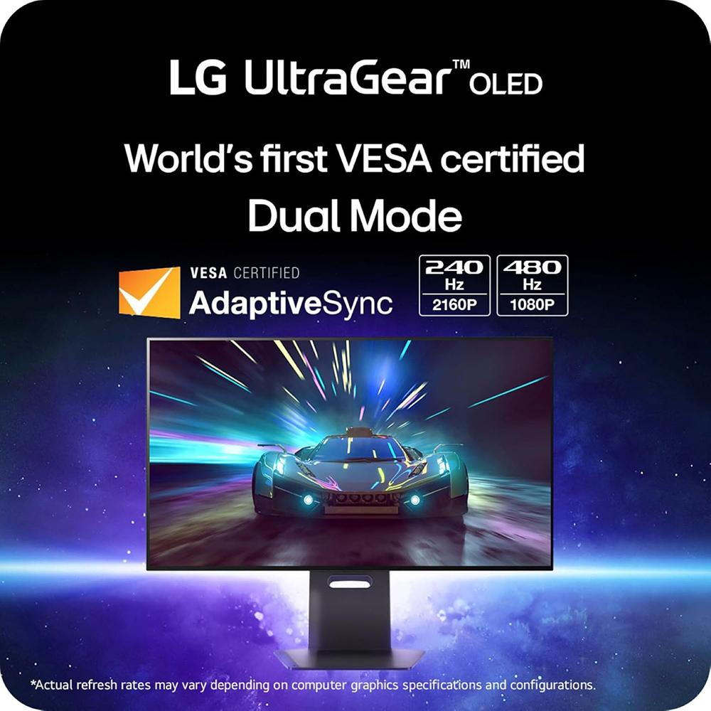LG UltraGear 32" OLED UHD 240Hz NVIDIA G-SYNC Premium Pro Gaming Monitor w/ HDR