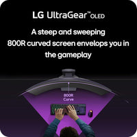 LG 45 inch UltraGear 1440p 240 Hz OLED Curved Gaming Monitor