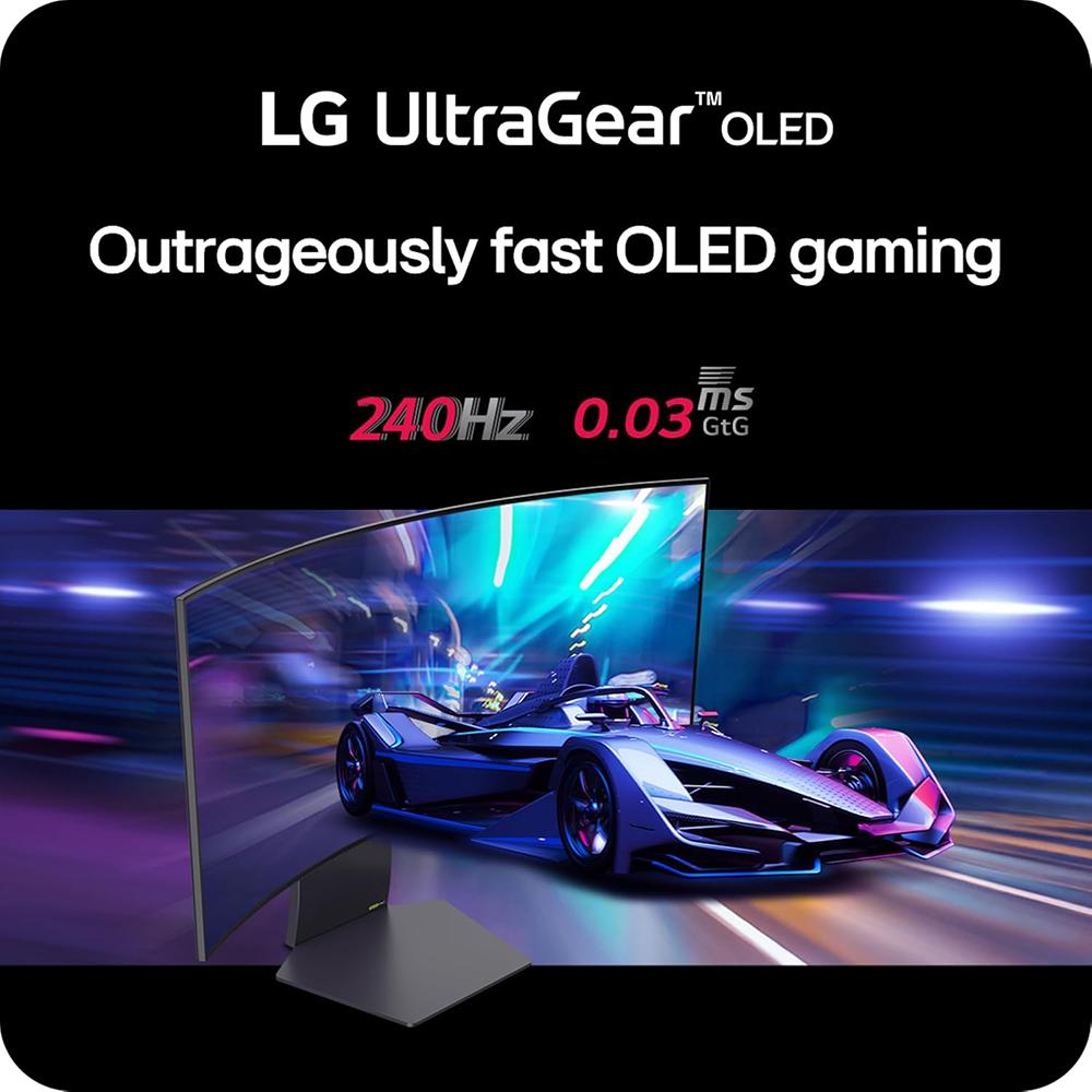 LG 45 inch UltraGear 1440p 240 Hz OLED Curved Gaming Monitor