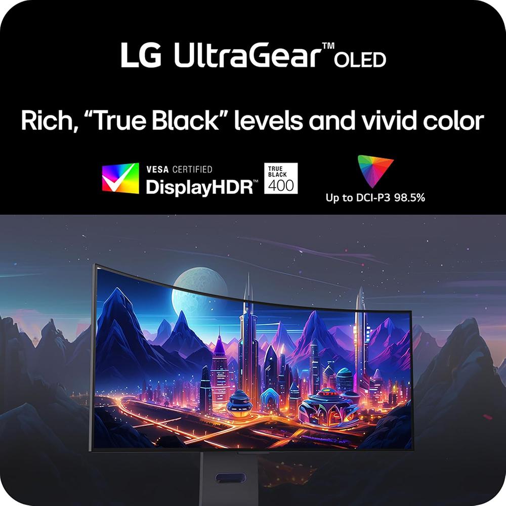 LG 45 inch UltraGear 1440p 240 Hz OLED Curved Gaming Monitor