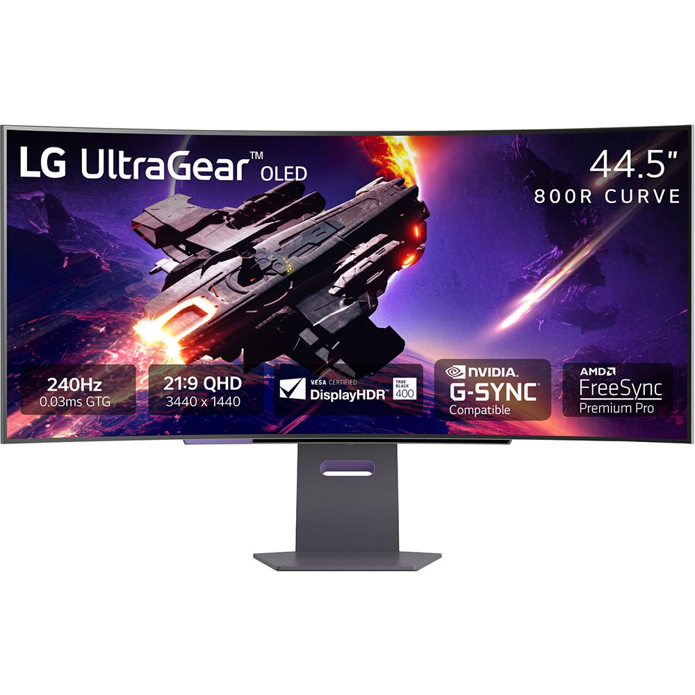 LG 45 inch UltraGear 1440p 240 Hz OLED Curved Gaming Monitor