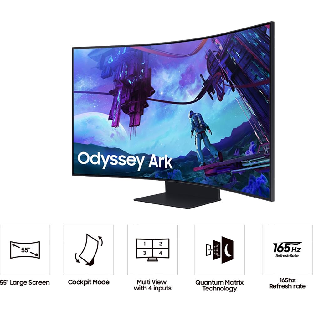 Samsung Odyssey Ark 2 55" 4K UHD 165Hz 1ms Quantum Mini-LED Curved Gaming Screen Monitor