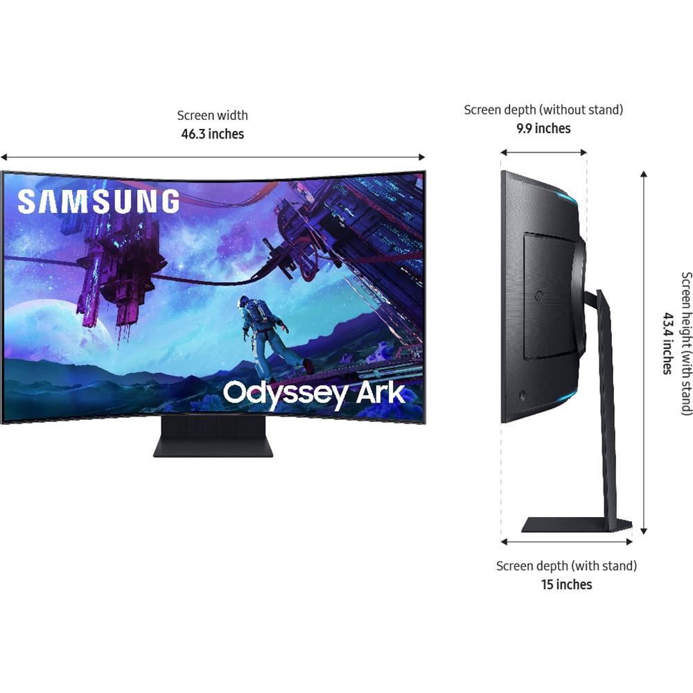 Samsung Odyssey Ark 2 55" 4K UHD 165Hz 1ms Quantum Mini-LED Curved Gaming Screen Monitor