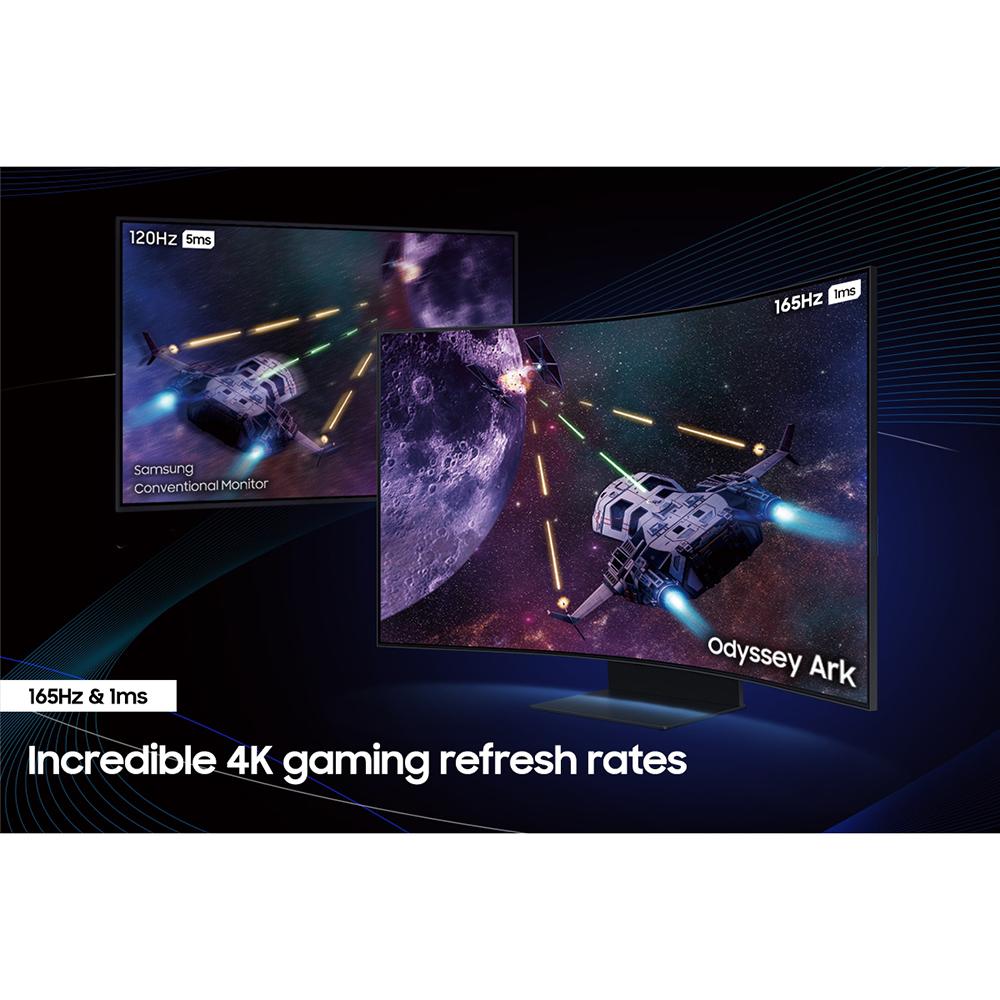 Samsung Odyssey Ark 2 55" 4K UHD 165Hz 1ms Quantum Mini-LED Curved Gaming Screen Monitor