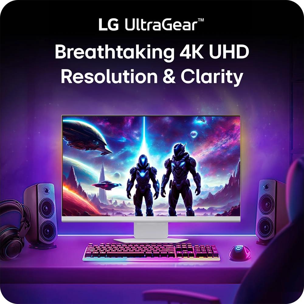 LG Ultragear 32G810SA-W 32-inch IPS Gaming Monitor, 4K UHD, 3840 x 2160, 144Hz, 1ms