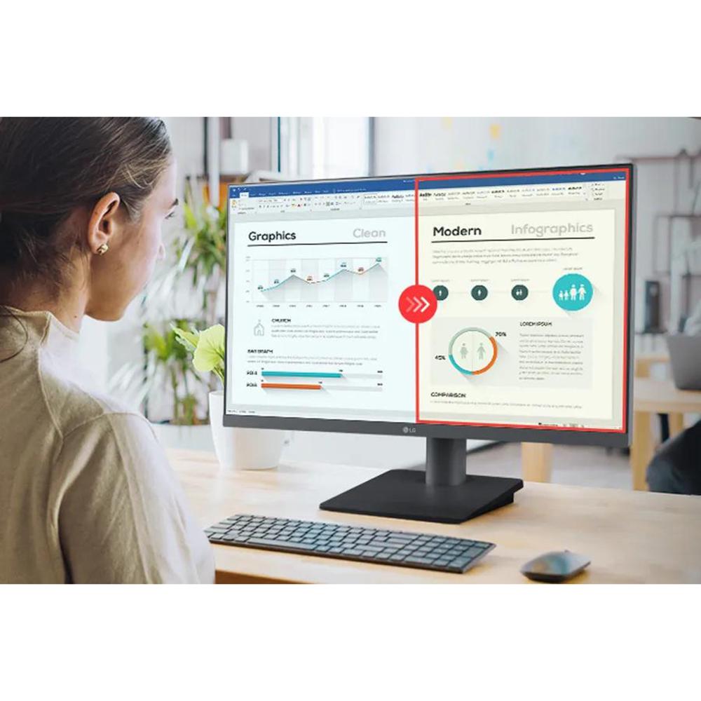 LG 27MS570B-B 27" Full HD 100Hz 5ms 16:9 USB Type-C IPS Gaming Monitor, Black