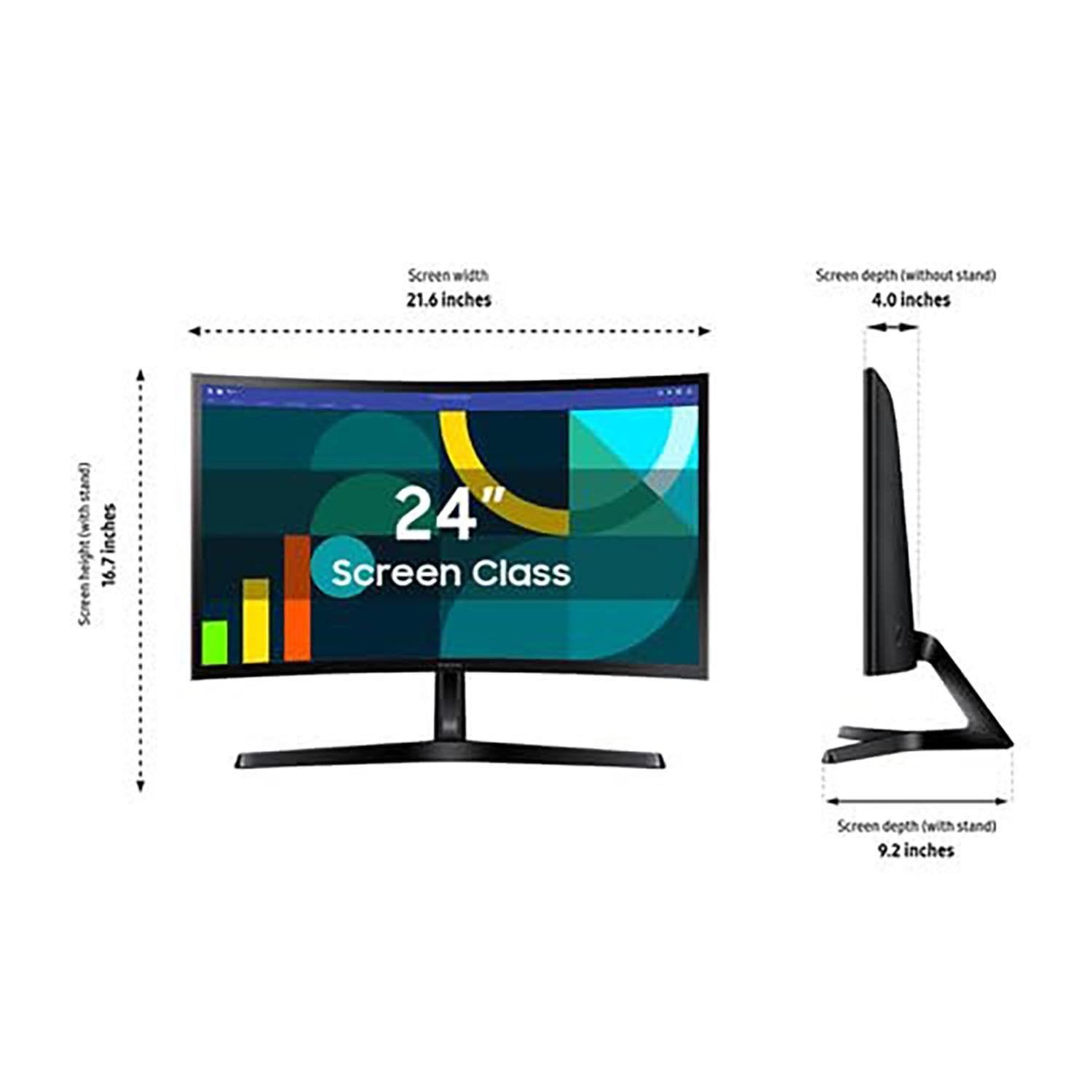 Samsung 24" Essential S3 (S36GD) Series FHD 100Hz 16:9 VA 1800R Curved Monitor