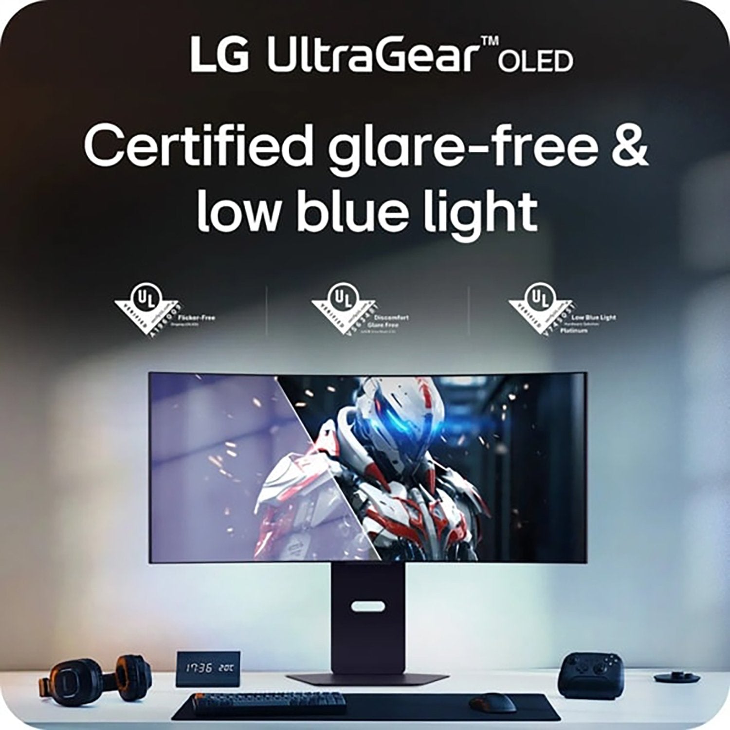 LG 34" UltraGear WQHD OLED Curved Gaming Monitor | 240Hz, 0.03ms (GtG), DisplayHDR