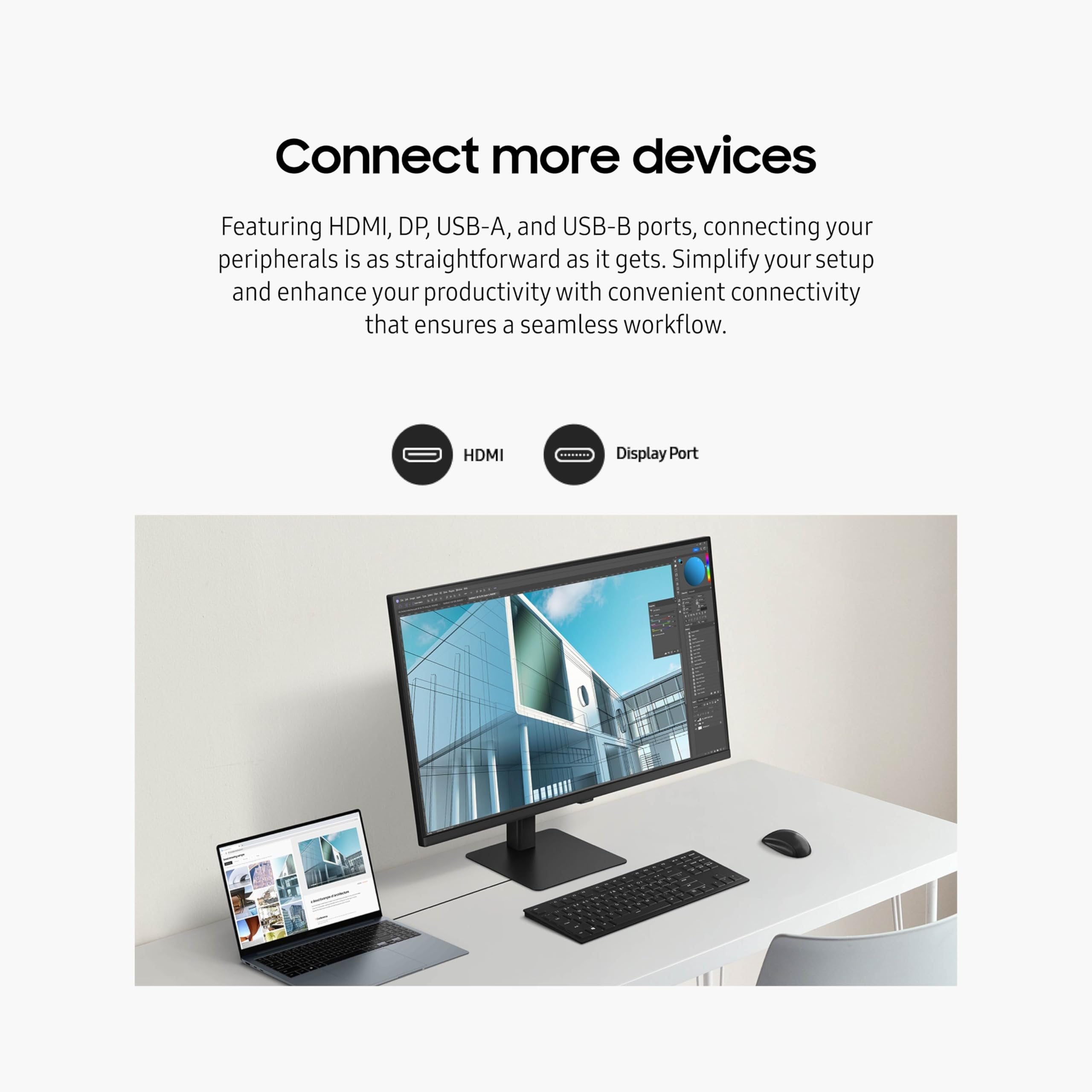 Samsung 32" ViewFinity S7 (S70D) 4K UHD HDR10 High Resolution Monitor