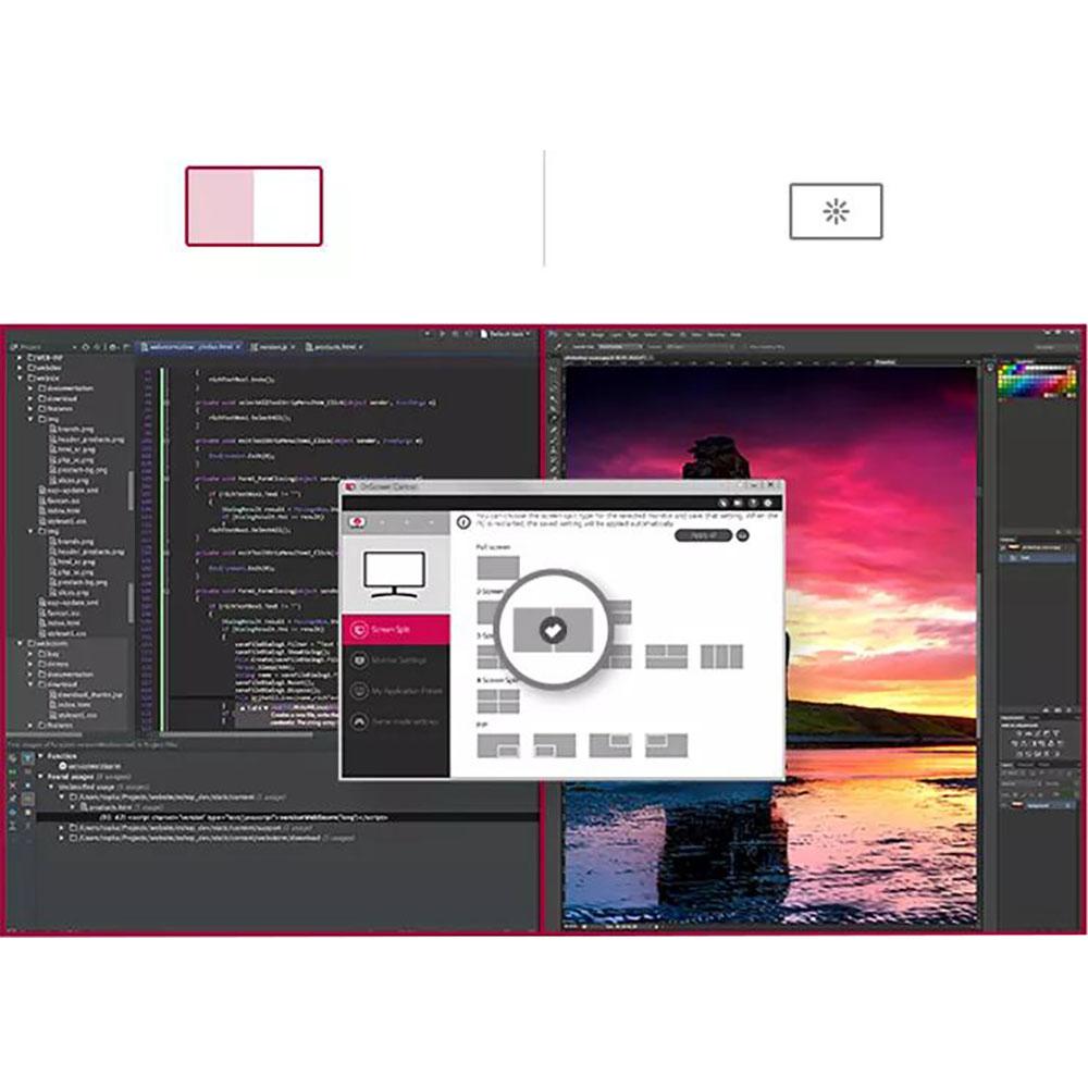 LG 24 Inch FHD 3-Side Borderless IPS 100Hz Monitor with FreeSync