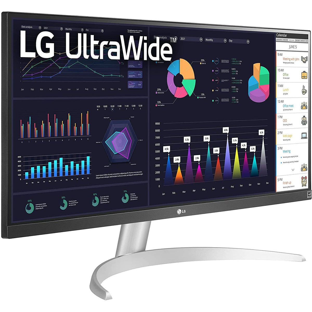 LG UltraWide FHD 29" Computer Monitor with HDR10 and AMD FreeSync (29WQ600-W)