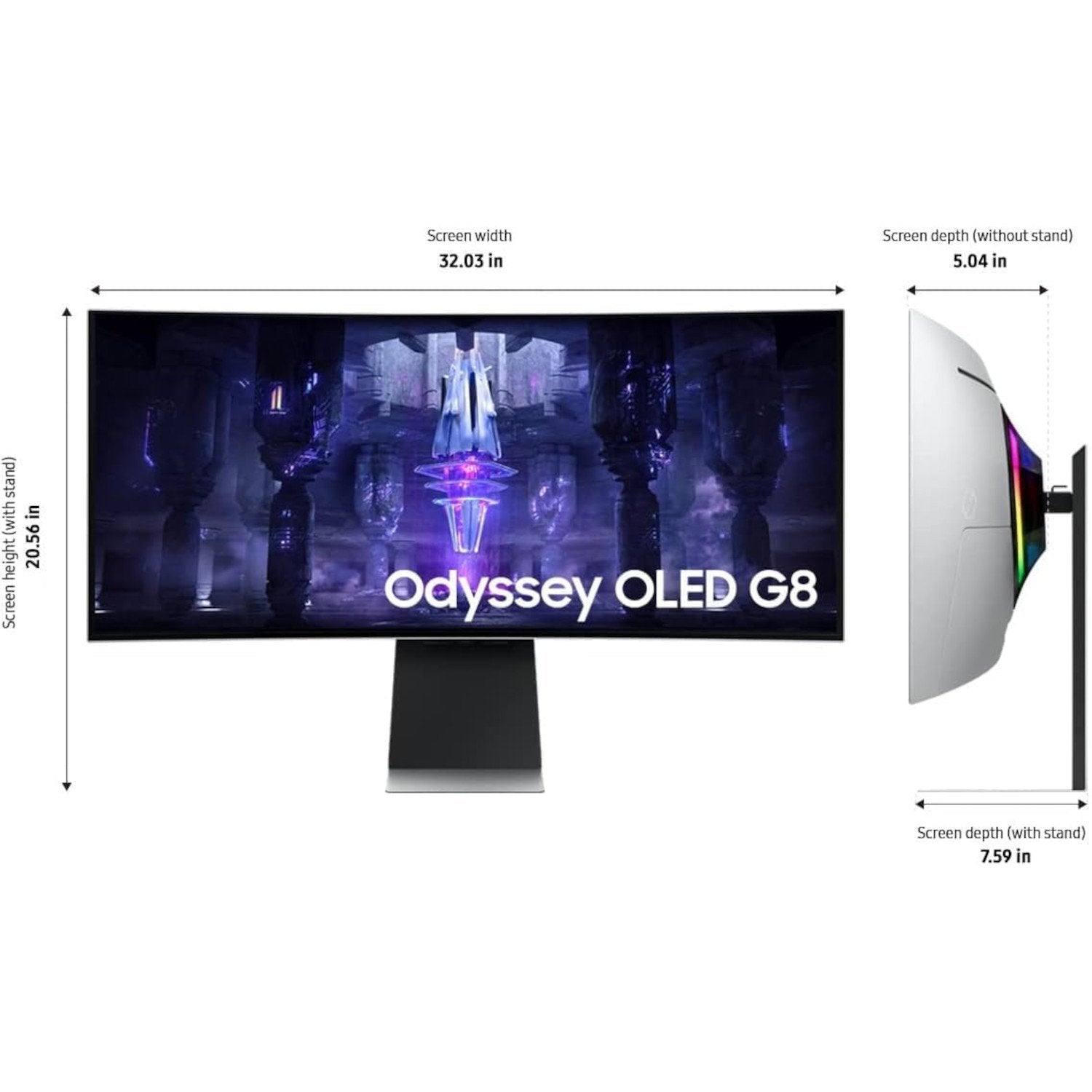 Samsung 34" G85SB OLED Ultra WQHD 175Hz Curved Smart Gaming Monitor