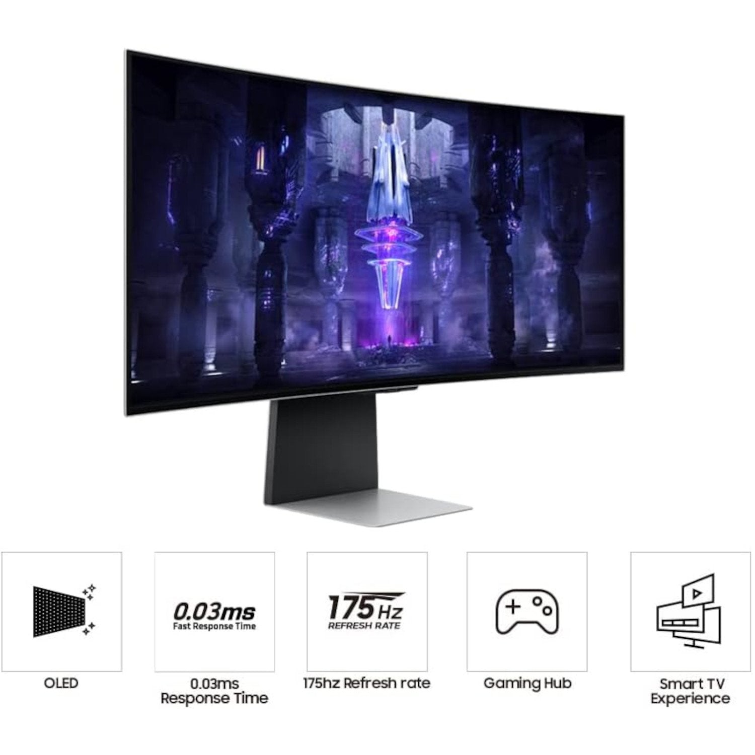 Samsung 34" G85SB OLED Ultra WQHD 175Hz Curved Smart Gaming Monitor
