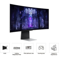 Samsung 34" G85SB OLED Ultra WQHD 175Hz Curved Smart Gaming Monitor
